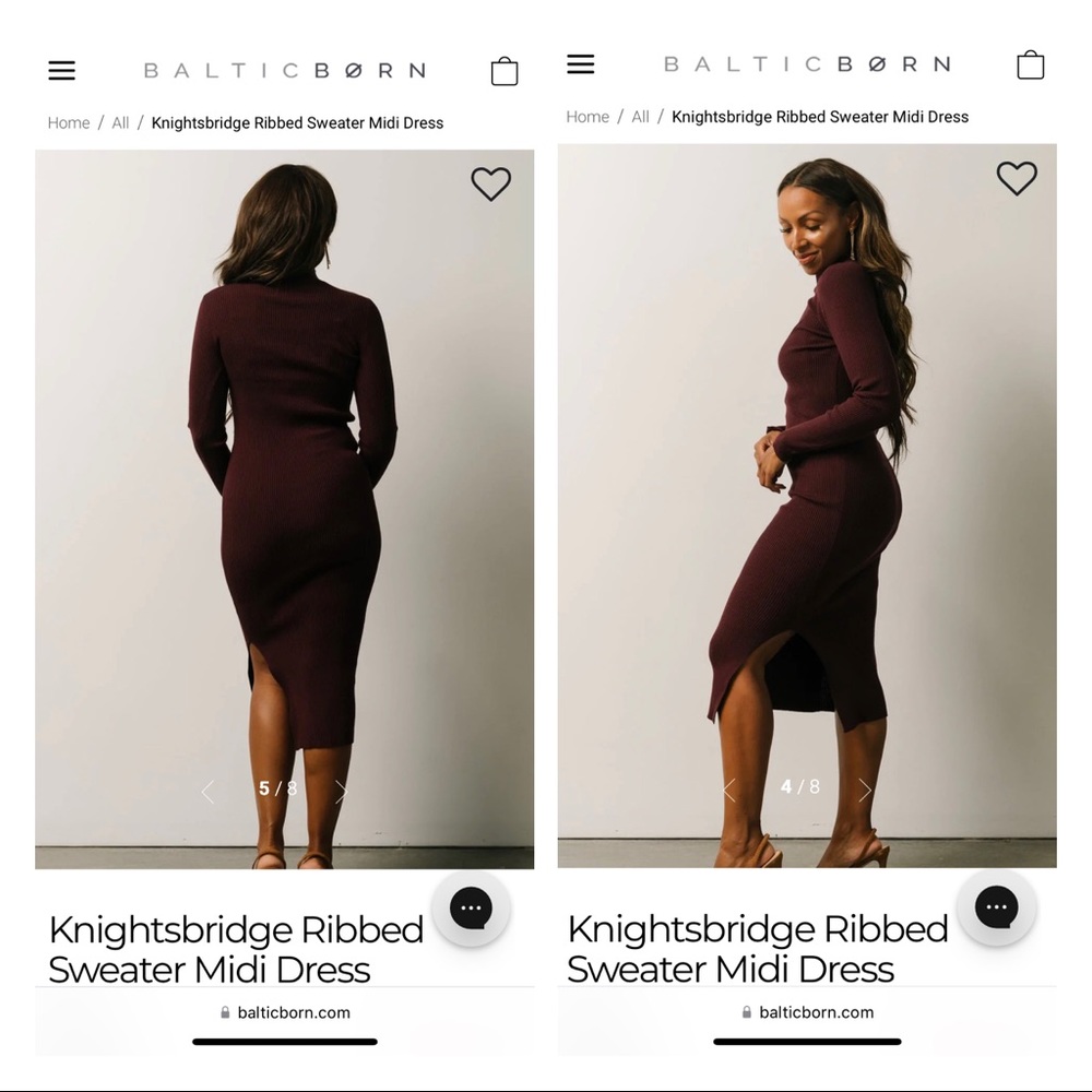 Knightsbridge Ribbed Sweater
Midi Dress | Burgundy